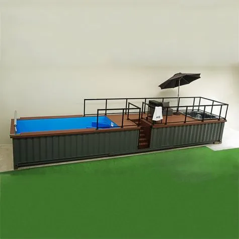 Épület szállítás konténer medence